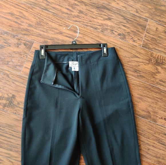 Signed Paris Black Pant With Front Zipper & Slits - Picture 7 of 9